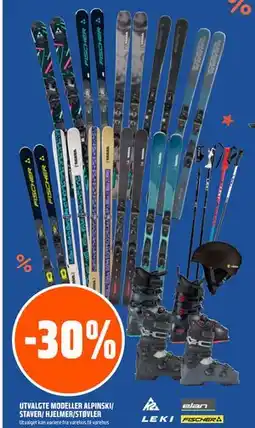 Coop Obs UTVALGTE MODELLER ALPINSKI/ STAVER/ HJELMER/STØVLER tilbud