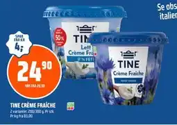 Coop Obs TINE CRÈME FRAÎCHE tilbud