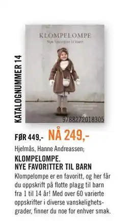 Ark Bokhandel KLOMPELOMPE. NYE FAVORITTER TIL BARN tilbud