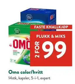 Jacobs Omo color/hvitt tilbud