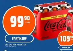 Coop Obs COCA-COLA UTEN SUKKER 8 STK tilbud