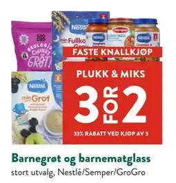 Jacobs Barnegrøt og barnematglass tilbud