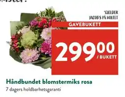 Jacobs Håndbundet blomstermiks rosa tilbud