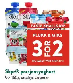 Jacobs Skyr porsjonsyoghurt tilbud