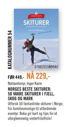 Ark Bokhandel NORGES BESTE SKITURER: 50 VAKRE SKITURER I FJELL, SKOG OG MARK tilbud