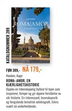 Ark Bokhandel ROMA–AMOR. EN KJÆRLIGHETSHISTORIE tilbud