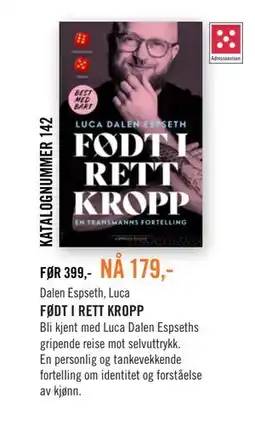 Ark Bokhandel FØDT I RETT KROPP tilbud