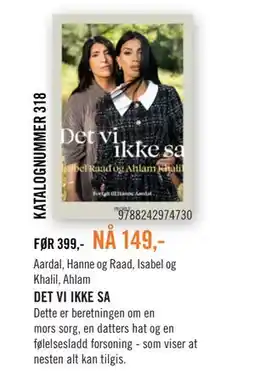 Ark Bokhandel DET VI IKKE SA tilbud