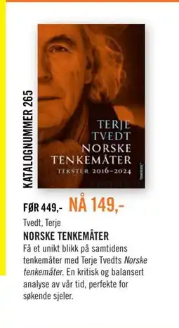 Ark Bokhandel NORSKE TENKEMÅTER tilbud