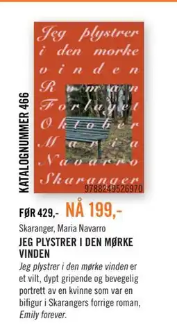 Ark Bokhandel JEG PLYSTRER I DEN MØRKE VINDEN tilbud