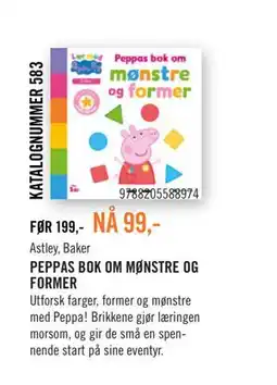 Ark Bokhandel PEPPAS BOK OM MØNSTRE OG FORMER tilbud