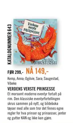 Ark Bokhandel VERDENS VERSTE PRINSESSE tilbud