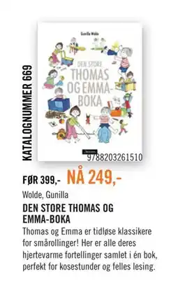 Ark Bokhandel DEN STORE THOMAS OG EMMA-BOKA tilbud