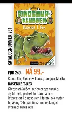 Ark Bokhandel RASENDE T-REX tilbud