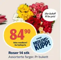 Coop Mega Roser 14 stk, Medlemspris tilbud