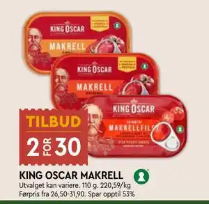 Coop Mega KING OSCAR MAKRELL tilbud