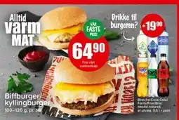 Spar Biffburger/kyllingburger tilbud