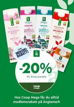 Coop Mega 20% PÅ ANGLAMARK tilbud