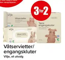 Spar Våtservietter/engangskluter tilbud