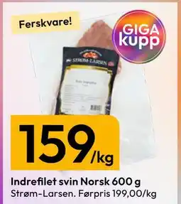 Gigaboks Indrefilet svin Norsk 600 g tilbud