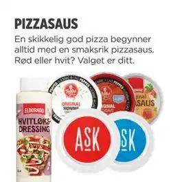 Meny PIZZASAUS tilbud