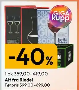 Gigaboks Alt fra Riedel tilbud