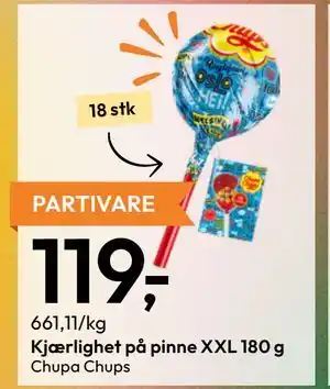 Gigaboks Kjærlighet på pinne XXL 180 g tilbud