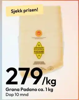 Gigaboks Grana Padano ca. 1 kg tilbud