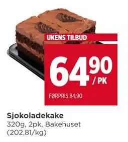 Meny Sjokoladekake tilbud