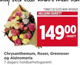 Meny Chrysanthemum, Roser, Grenroser og Alstromeria tilbud
