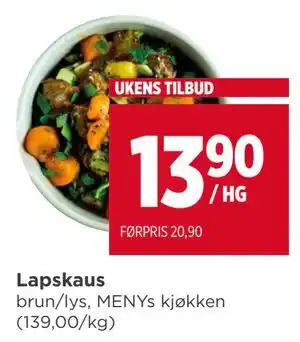 Meny Lapskaus tilbud