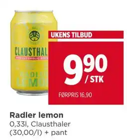 Meny Radler lemon tilbud