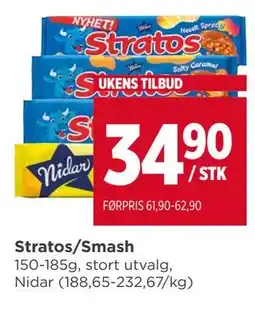 Meny Stratos/Smash tilbud