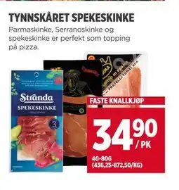 Meny TYNNSKÅRET SPEKESKINKE tilbud