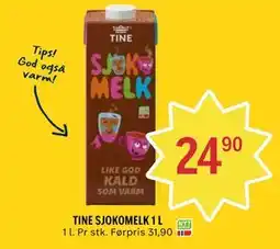 Coop Prix TINE SJOKOMELK 1 L tilbud