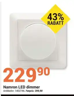 Elektroimportøren Namron LED dimmer tilbud