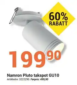 Elektroimportøren Namron Pluto takspot GU10 tilbud