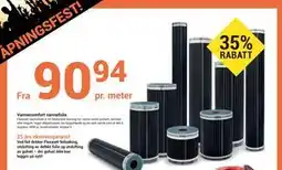 Elektroimportøren Varmecomfort varmefolie tilbud