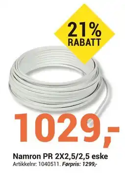 Elektroimportøren Namron PR 2X2,5/2,5 eske tilbud