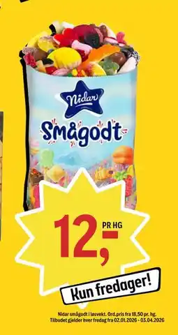 Coop Prix Nidar smågodt i løsvekt tilbud