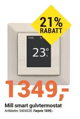 Elektroimportøren Mill smart gulvtermostat tilbud