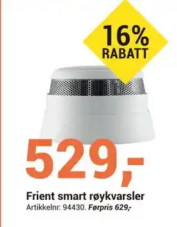 Elektroimportøren Frient smart røykvarsler tilbud