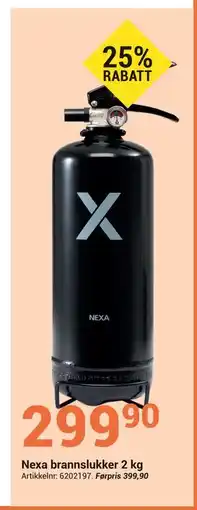 Elektroimportøren Nexa brannslukker 2 kg tilbud