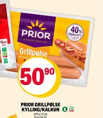 Prior grillpølse kylling/kalkun
