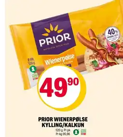 Coop Extra Prior wienerpølse kylling/kalkun tilbud