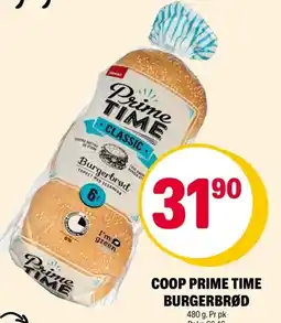 Coop Extra Coop prime time burgerbrød tilbud