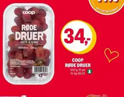 Coop Extra Coop røde druer tilbud
