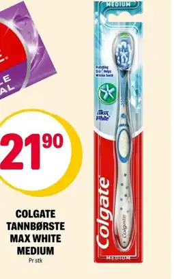 Coop Extra Colgate tannbørste max white medium tilbud