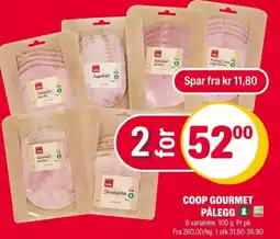 Coop Extra Coop gourmet pålegg tilbud