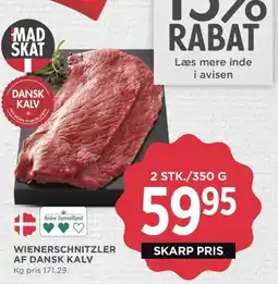 Meny Wienerschnitzler af dansk kalv tilbud